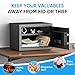 Paporia 0.6 Feet Cubic Safe Box with Digital Keypad Lock & Keys, Home Safe Money Box for Cash, Documents, Jewelry,& Medicine, Security Digital Safe in Home, Hotel or Business