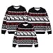 Winging Day Family Matching Christmas Elk Black Pullover Sweater Outfits for Kids Size Medium