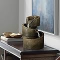 John Timberland 3-Tier Bronze Stone Contemporary 9 3/4" H Tabletop Fountain