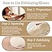 Body Scrub Gloves Korean Scrub mitt Exfoliating Gloves for Shower with Thumb Holes Korean Body Scrubber Dead Skin Remover for Dead Skin Removal Self-Tan Prep