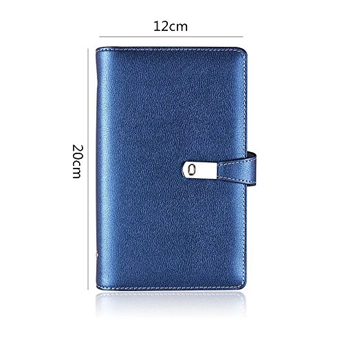 Office Business Card Organizer Book Folder Hold 180 Cards Portable Travel Credit Card Case PU Leather Booklet Holder (Navy Blue)