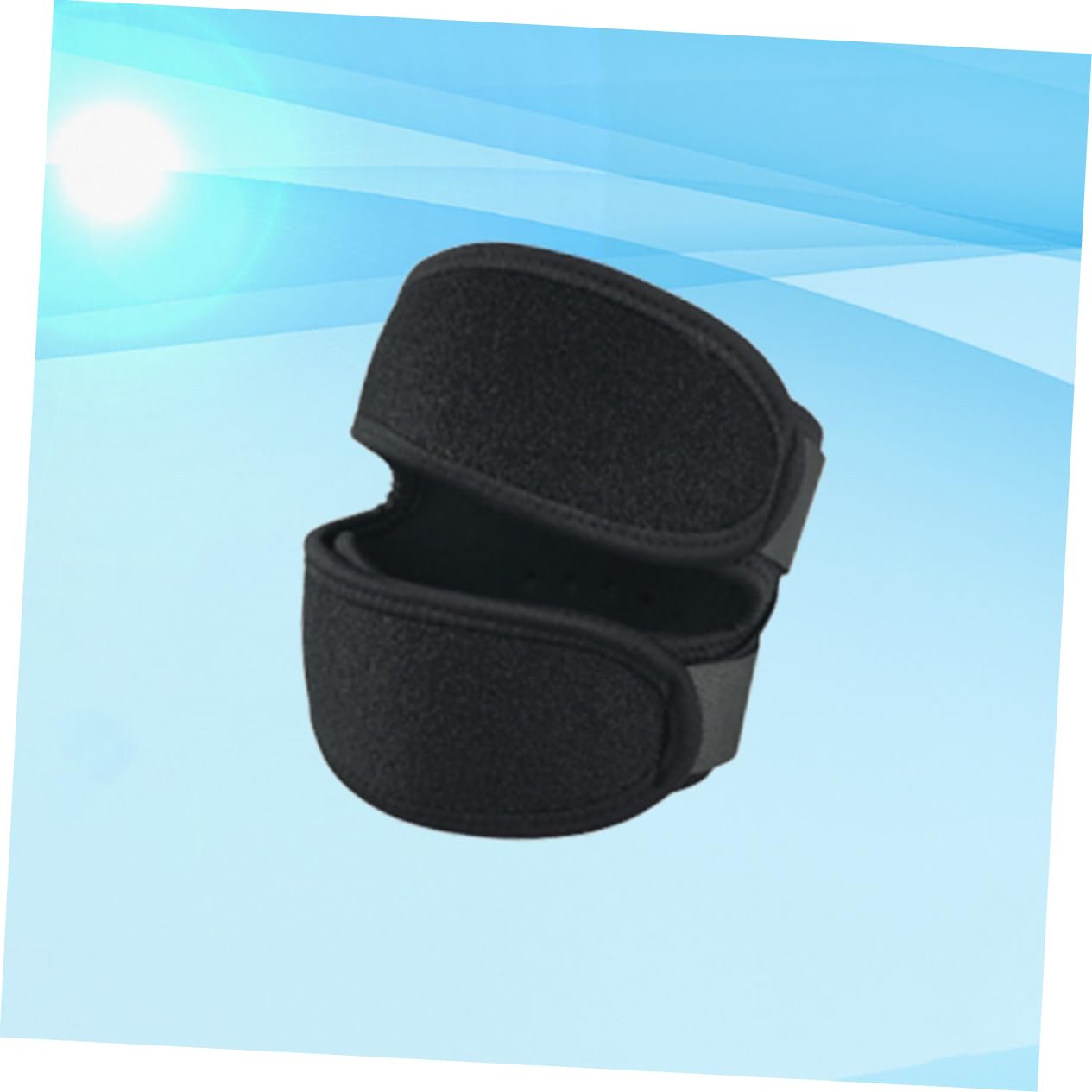 EXAOMBLE Adjustable Sports Brace Breathable Patella Tendon Strap for Running Cycling Basketball More Lightweight Comfort Support for All Outdoor Activities Black