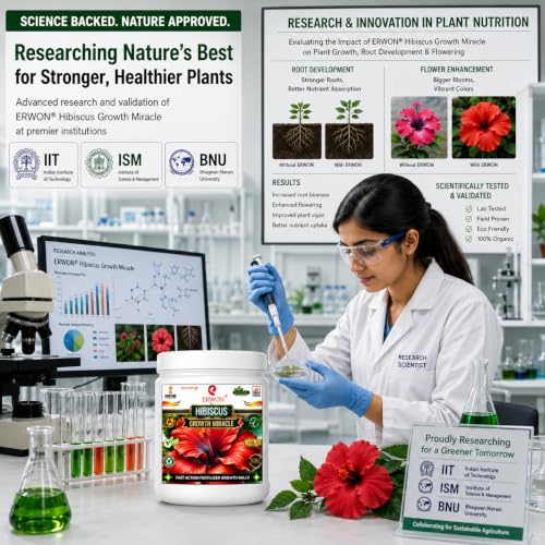 Image of Erwon Hibiscus GROWTH MIRACLE Fertilizer, Fast Action Organic Granules for rapid Growth and Heavy Flowering. (200 gm)