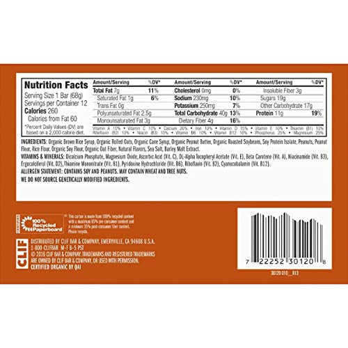 Clif Bar Crunchy Bars, Peanut Butter, 2.4 Oz. image 5