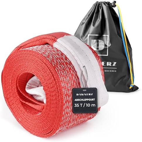 Heavy Duty Tow Rope 35 Tonnes Breaking Strength 10 m Emergency To...