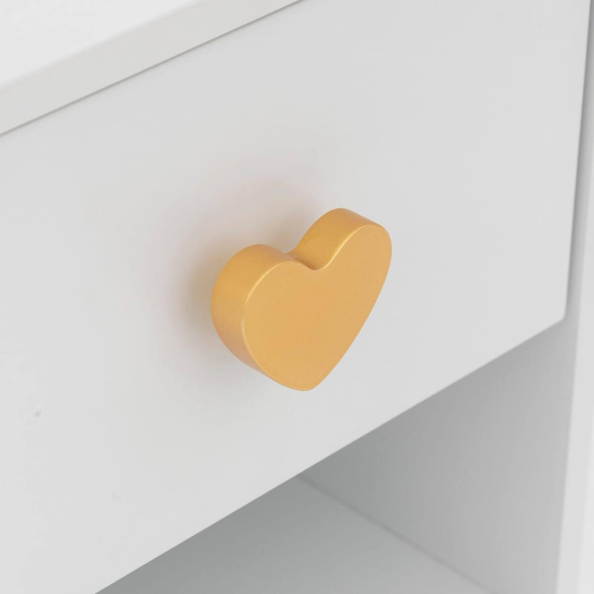 Table De Chevet Enfant Atmosphera Amour Blanc - 30x30x40cm - Design Mignon Pour Chambre