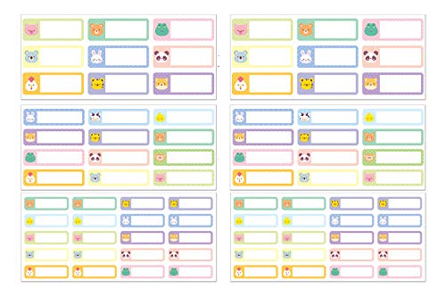 Baby Bottle Labels for Daycare Waterproof - Self-Laminating Name Tags Labels Waterproof Write-On Daycare Name Stickers 82 Adhesive Labels (Multicolored, Medium)