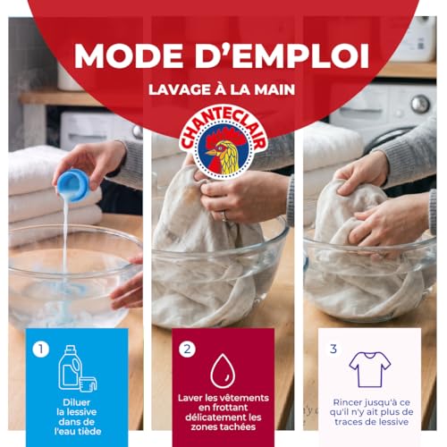 Chanteclair - Lessive Liquide Marseille 40 Lavages 3x1800 ml – vue 5