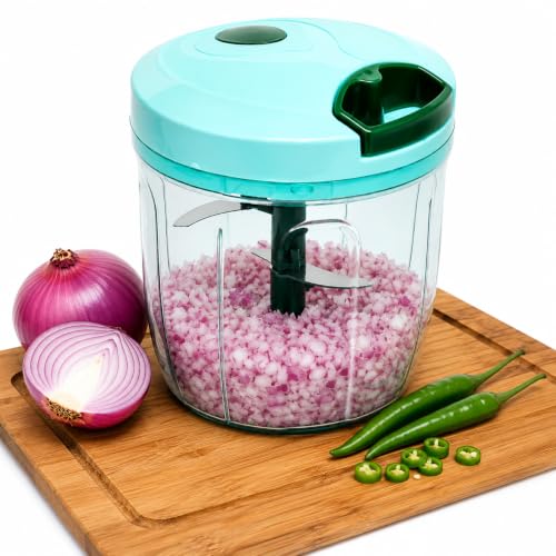 Image of Plastic Manual Vegetable Chopper for Kitchen, Vegetable Cutter for Kitchen, Onion Cutter, Onion Chopper (Multi Colour) (900 ml)