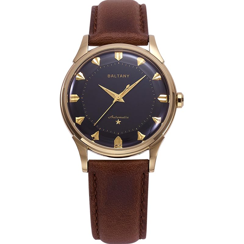 Baltany S4090 Classic Pie-Pan 9039 Automatic Men Watches Dog-Leg Lugs Business Mechanical Dress Watch
