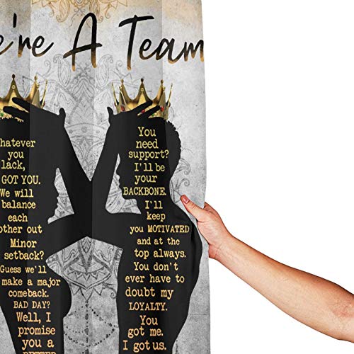 African American Shower Curtain Black King And Queen Inspirational Quotes Shower Curtains 72X72 Inch Waterproof Polyester Fabric Afro African Black Girl Bathroom Curtain With Hooksbathroom Decor #TOP2