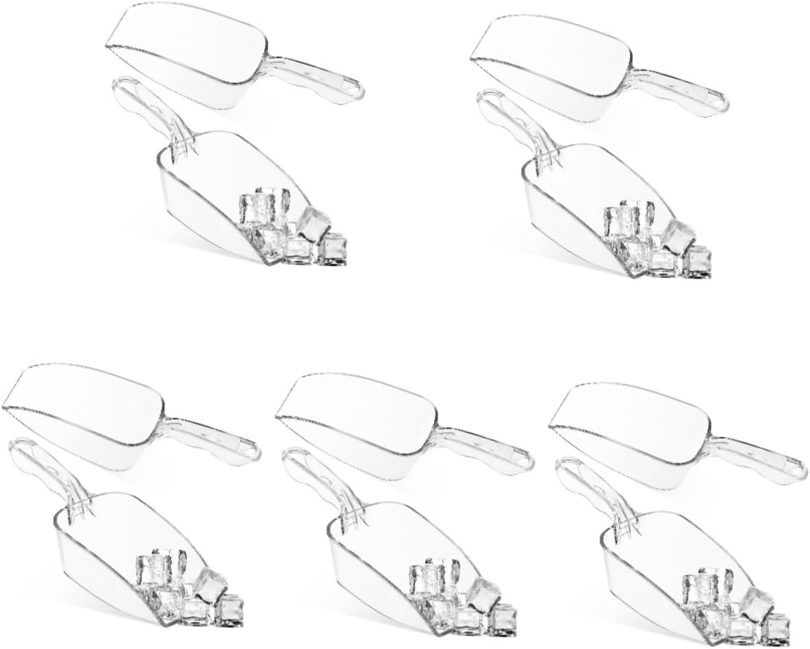 Unomor 10pcs Ice Scoops Versatile Popcorn Candy and Dog Food Serving Tools for Easy Storage and Cleaning Flat Shovel Mouth for Effortless Scooping