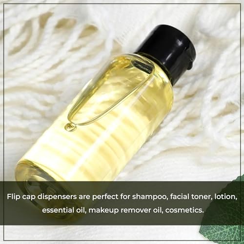 Image of nsb herbals 50ml Empty Clear Plastic Bottles Refillable Travel Size Cosmetic Containers Small Leak Proof Squeeze Bottles with Black Flip Cap for Toiletries, Shampoos, Lotions, Creams (9)