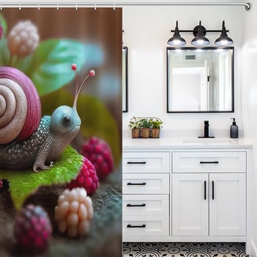 Rideau de douche imperméable et lavable avec 12 crochets