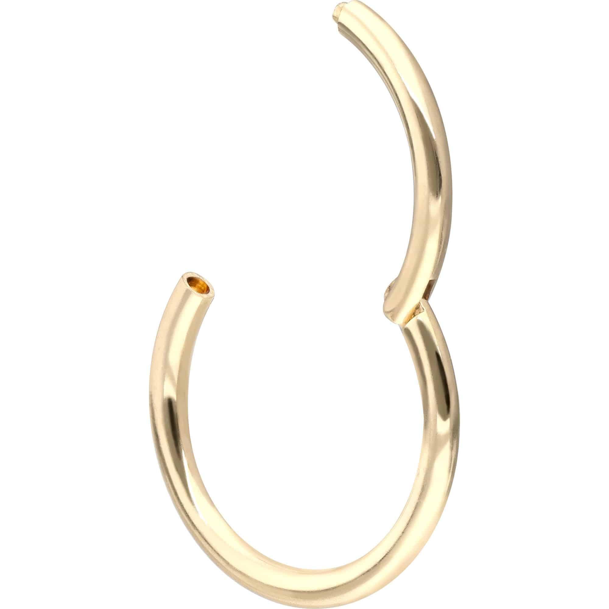 PIERCINGLINE Piercing Ring 14K Gold Segmentring Clicker 585er Gold - Roségoldfarben, Goldfarben, Silberfarben