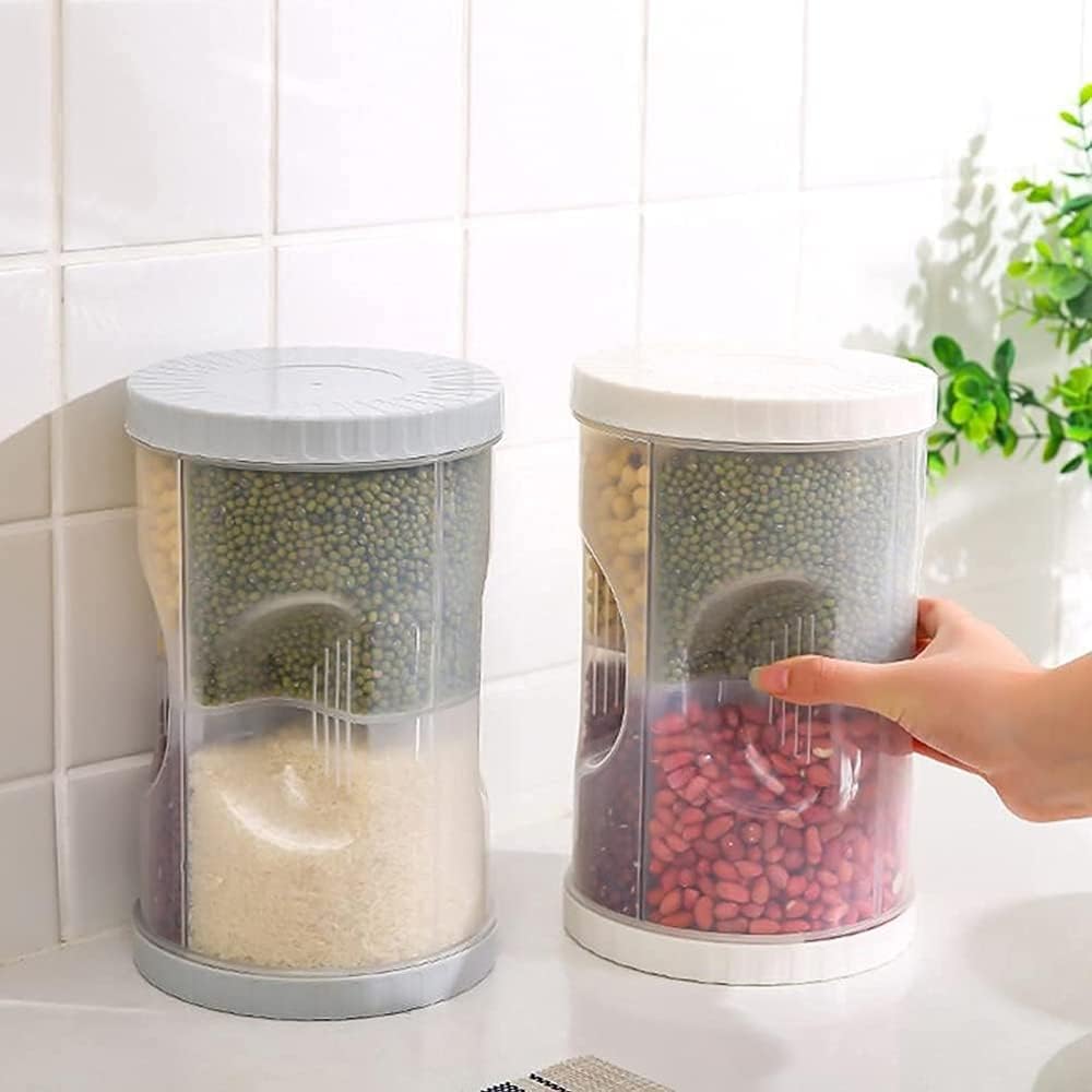 4 in 1 Grain Storage Container, Rice Bucket, Airtight Container, for Coffee,-Green