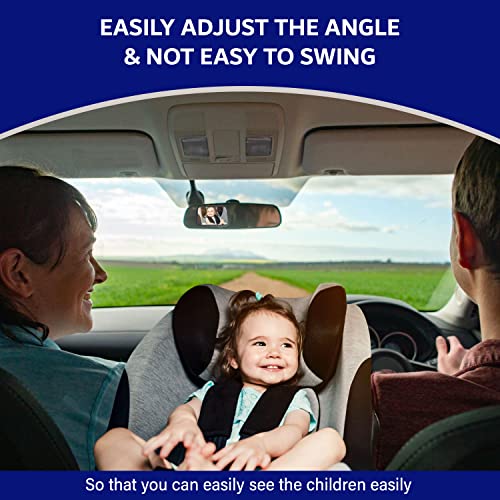 Baby Car Mirror, Safety Car Seat Mirror For Rear Facing Infant With Wide Crystal Clear View, Shatterproof, Fully Assembled, Crash Tested And Certified #TOP7