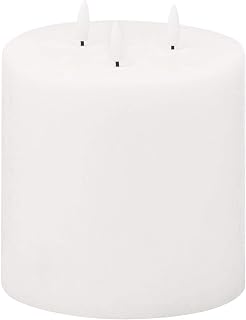 Hill 1975 Luxe Collection Natural Glow 6x6 LED White Candle, PLASTIC,WAX, Mixed, 15 x 15 x 15 cm