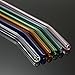Reusable Bent Glass Drinking Straws, Set of 6 with 2 Cleaning Brushes,Shatter Resistant,BPA Free, Non-Toxic, Eco-Friendly, 200mm x 10mm (Bent 8'' x10mm, Transparent), (Pack of 6)