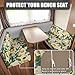 FANCOSAN Lemon RV Sofa Cover Camper Car Cushion Cover Replacement RV Dinette Cushion Covers Stretchable RVs Couch Covers Furniture Protective 2 Piece