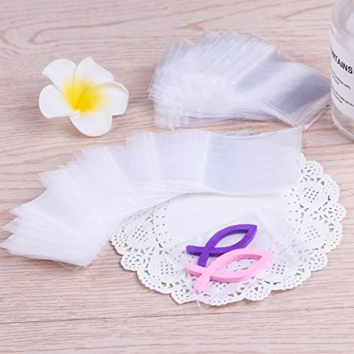TUPARKA 3 Sizes 300pcs Grip Seal Bags, Small Clear Plastic Bags Zip Lock Bags for Kitchen Craft Jewellery Storage