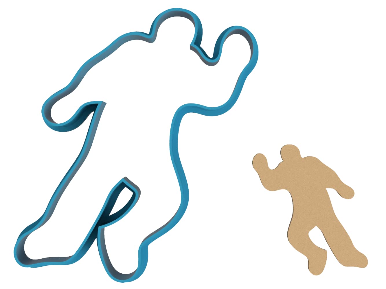 Crime Scene Outline - Cookie Cutter/Sugar Cookie/Fondant/Clay (1052)