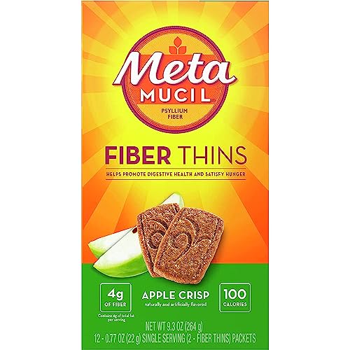 Metamucil MultiGrain Fiber Wafers Apple Crisp - 12 ct Pack of 2