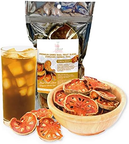 Premium Dried Bael Fruit Slices, Organic Herbal Fruit Tea, Thai Tea, Matoom, Asian wellness dry Bael Fruit, Fruit tea organic (200g) 7.05OZ