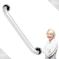 Barra de Apoio Anticorrosiva 80cm em Inox - Segurança para Banheiro e Corredor, Ideal para Idosos e Cadeirantes, Durável