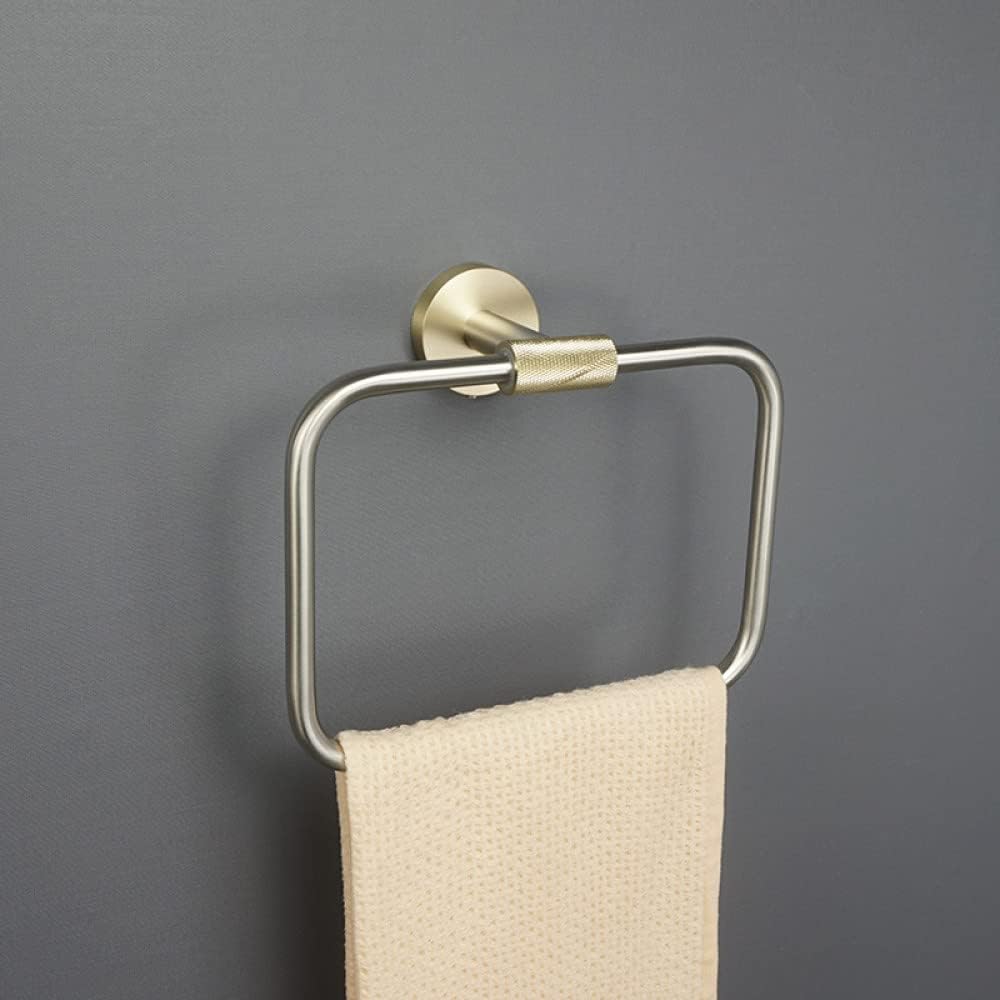 Gold Brushed Stainless Steel Bathroom Hardware Towel Ring Hanger Toilet Paper Holder Towel Bar Coat Hook Bathroom Accessories,Paper Holder (Towel Ring)