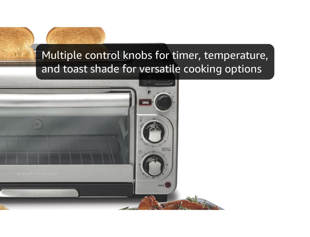Amazon.com: Hamilton Beach 2-in-1 Countertop Toaster Oven and Long