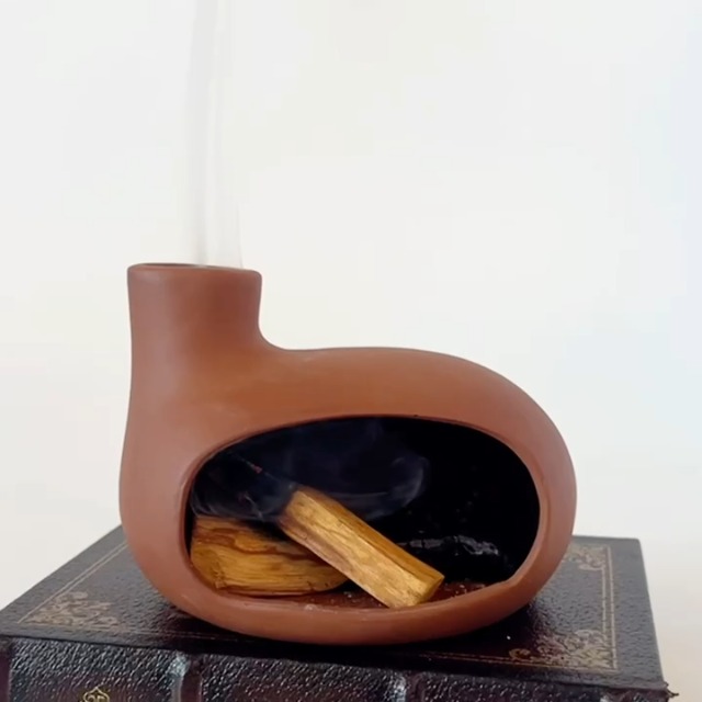 Amazon.com: MOUGIGI Terracotta Palo Santo Holder - Modern Chiminea