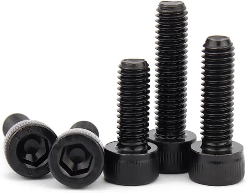 10pcs M12×20mmGrade 12.9 high-strength black alloy steel Socket Head Cap Screws, Allen Socket Drive,Full Thread