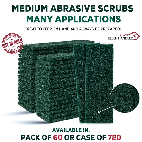 Image of Kleen Handler 60 Pcs Slicer EZ Scrub Pad - Electric Blade Cleaning Tool, Deli Slicing Machine Cleaner, Clean Mandolin Slicer Safely, Small Scrub Pads (Pack of 60)