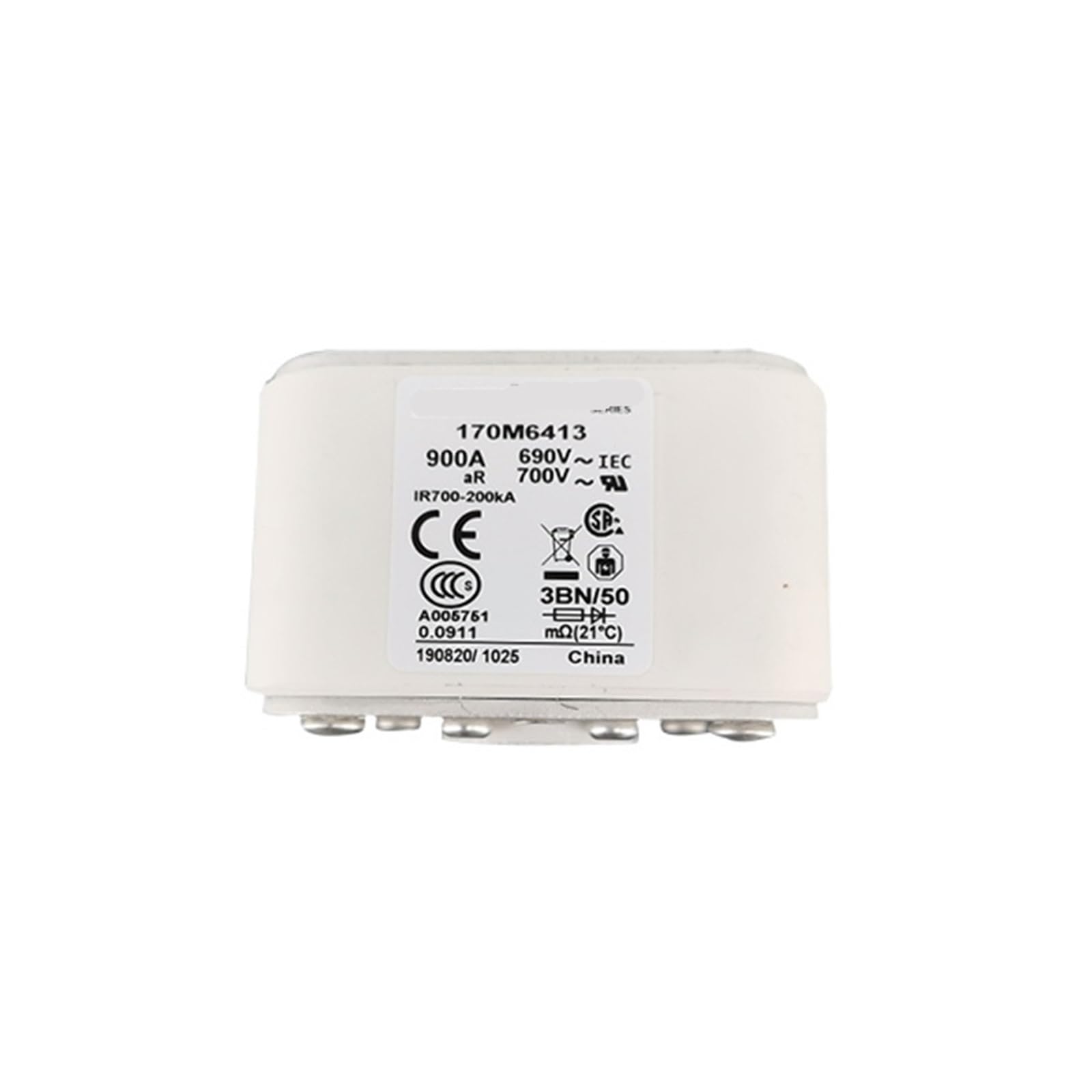 Fusible rapide 170M6413 socle haute performance en céramique technique