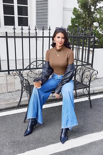 Turtleneck Tops for Women Long Sleeve Thermal Shirts Underwear 3 Piece - image 3