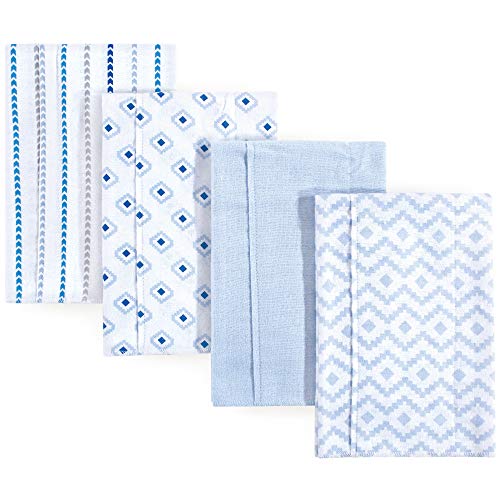 Image of Hudson Baby Unisex Baby Cotton Flannel Burp Cloths, Boy Modern, One Size