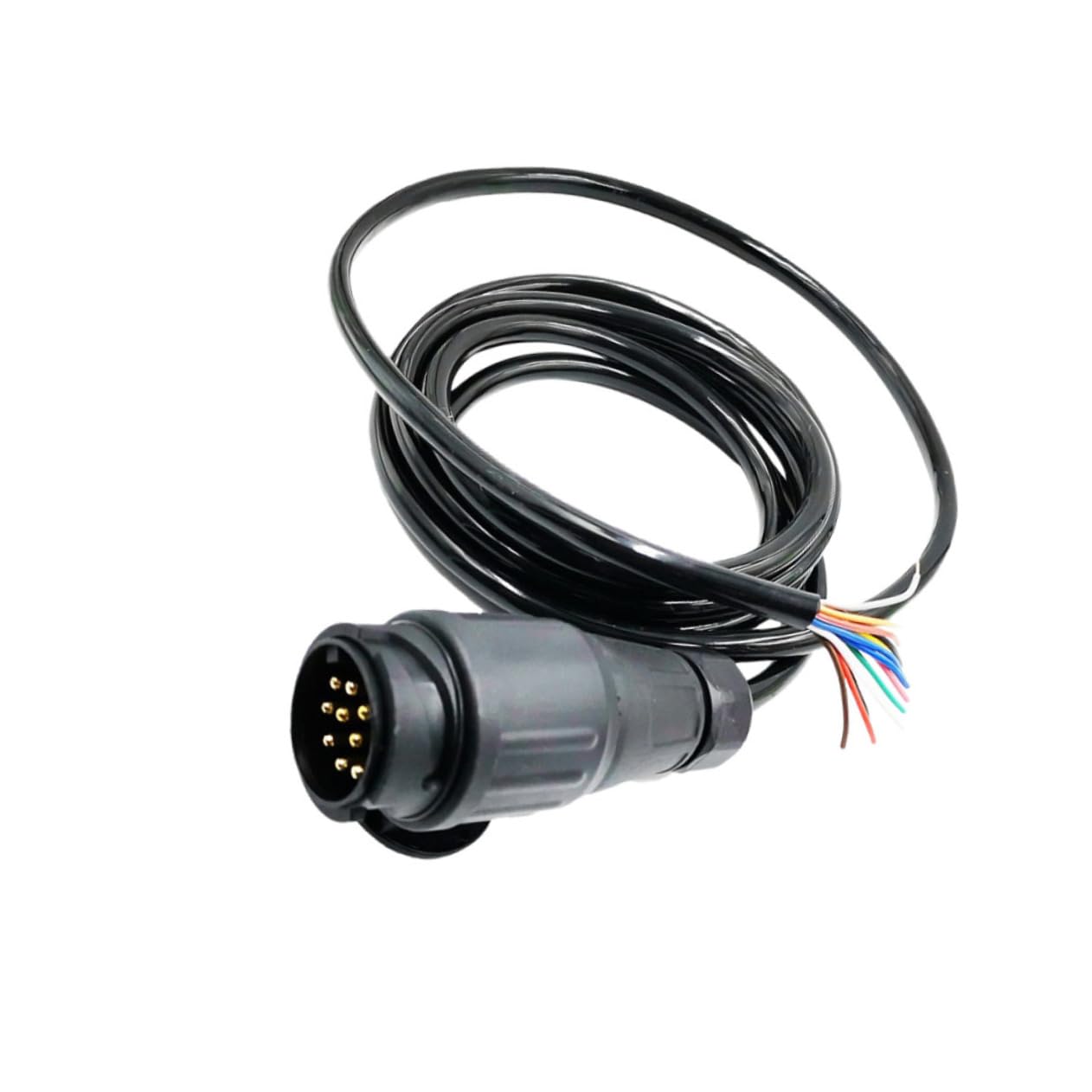 13-poliger Anhängerstecker Adapterkabel Schwarz 3 Meter für LKW Anhänger