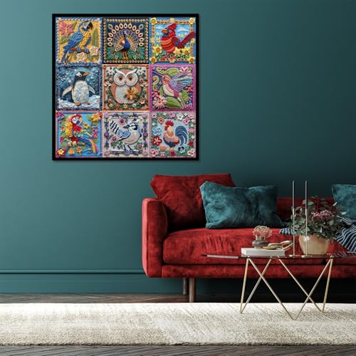 Rompecabezas Patchwork Bird para Adultos, 1000 Piezas, Rompecabezas de Aves con Flores, Rompecabezas Desafiante de Animales Lindos como Decoración para Pared en el Hogar miniatura 5