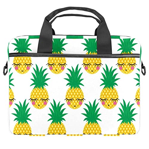 Sacoche à bandoulière pour ordinateur portable 13 à 14.5 pouces, housse étanche à motif ananas