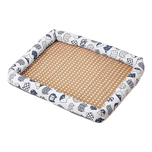 Natürliche Haustiermatte, Haustierkühler, Sommer-Leinen-Rattanmatte,...
