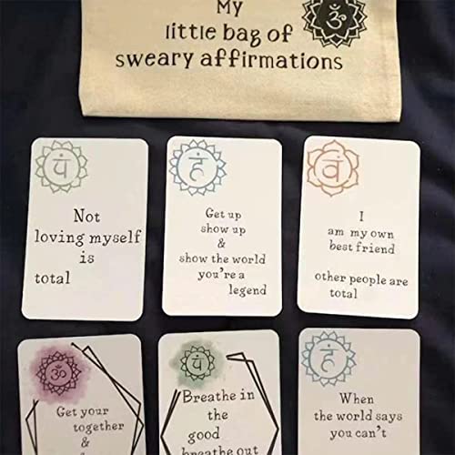 Shitbrf 16Pcs Funny Affirmation Card Gift, Self Improvement Oath Card Oath Affirmation Cards Positive Affirmation Card Inspirational Phrase Self Encouragement Affirmation Card Set #TOP4