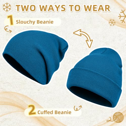 Image of ZOORON Beanie for Men Women Slouchy Winter Beanie Hats Cuffed Skull Caps