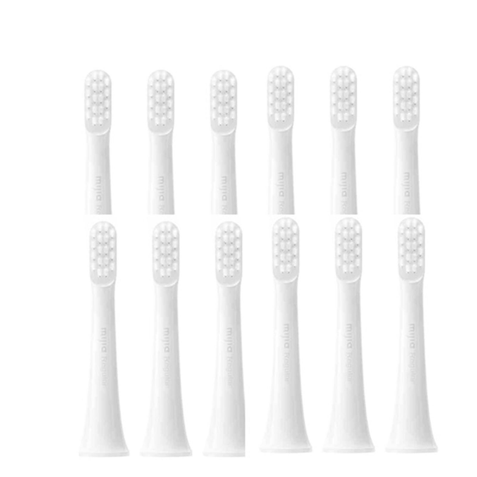 Cabezales de repuesto, compatible con Xiaomi, Mijia T100 | Cabezales para cepillo dental eléctrico para adultos, plástico, 3/6/12 piezas(12PCS)