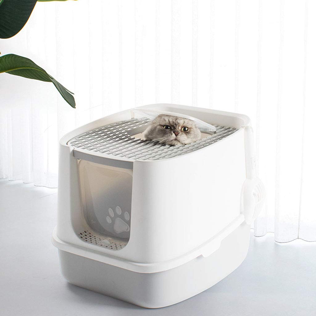 Lettiere Gatti Autopulenti, Spruzzi d'Acqua E Deodorante Toilette per Gatti Chiusa, Ergonomica Grande Lettiera per Gatti Litter Box Cat