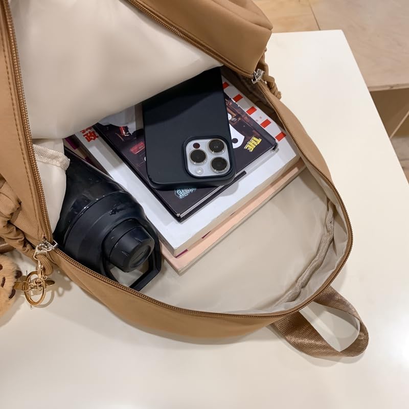 Cute Capybara Backpack Kawaii Backpack Fashion Knapsack (Light Brown)3