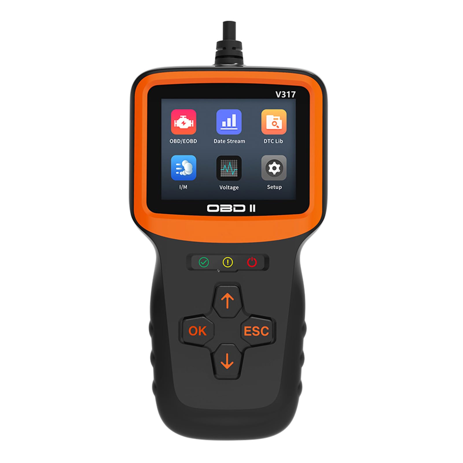 Lettore di codice automobilistico Rilevatore di guasti OBDII EOBD Strumento diagnostico professionale per auto Strumento diagnostico per auto Diagnosi dei guasti del motore Analisi dei dati in tempo