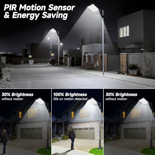 TFKK Solar Lights Outdoor Motion Sensor, 6500K Dusk to Dawn LED Solar Street Light with Remote Control, IP65 Waterproof Solar Flood Lights for Outside Garden Yard,4PCS — view 3