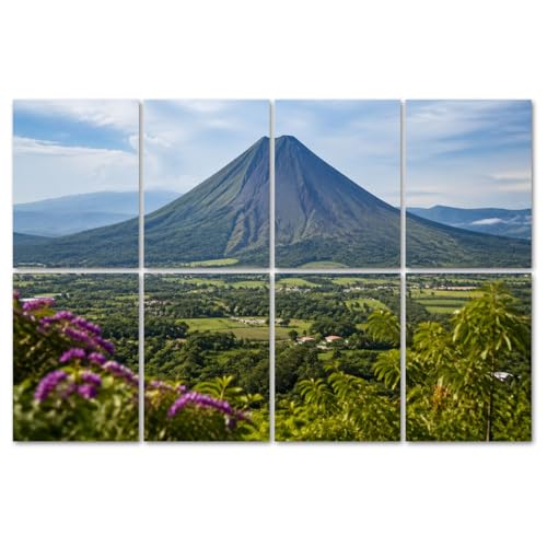 8 Pack Paneles Acústicos Decorativos de Lava Cerro Verde, Paneles Absorbentes de Sonido Autoadhesivos 48"x32" para Estudios de Grabación en Casa miniatura 1