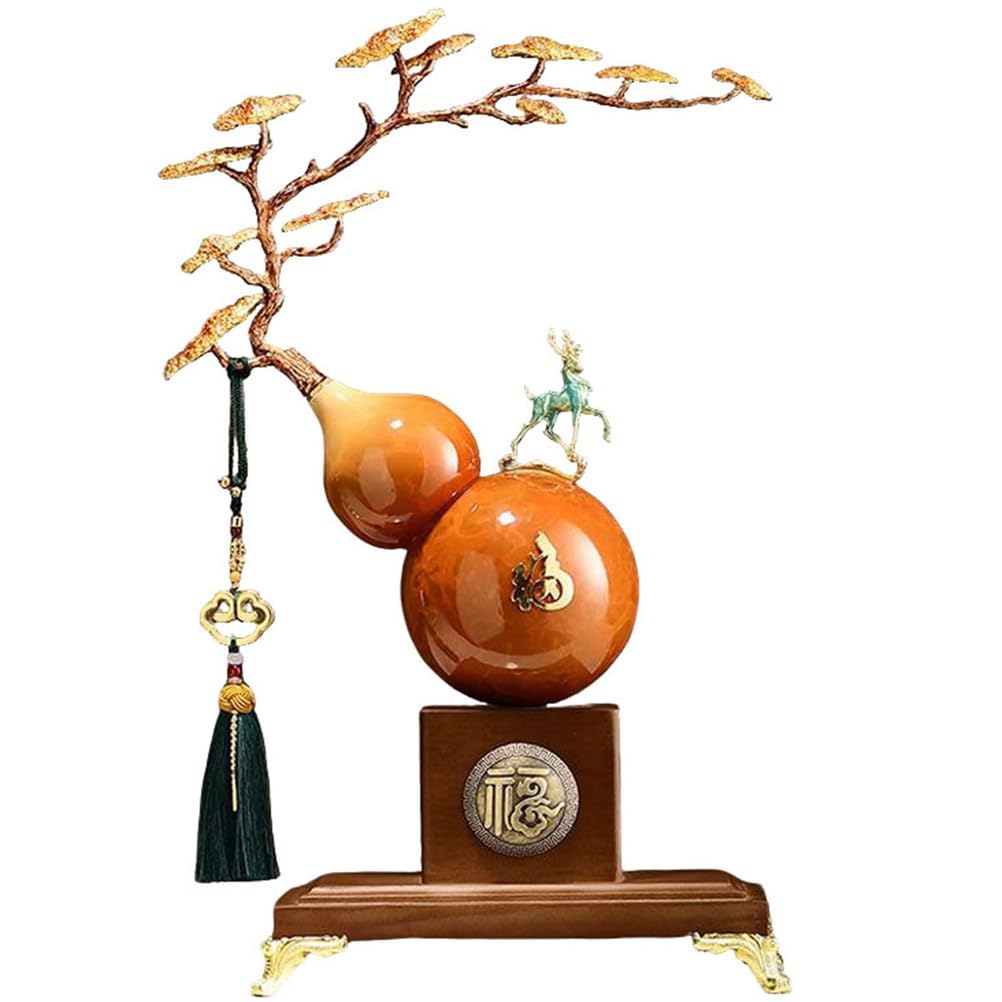 Chińskie Feng Shui z tykwą statua figurki rzeźba dekoracja biurowa w domu dekoracje na blat ozdoby dla bogactwa i sukcesu dla przyjaciół kochanków rodzin,A